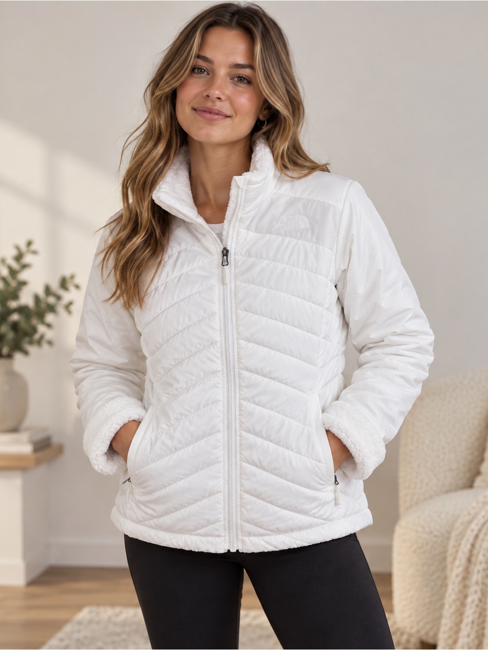 The North Face reversible coat.